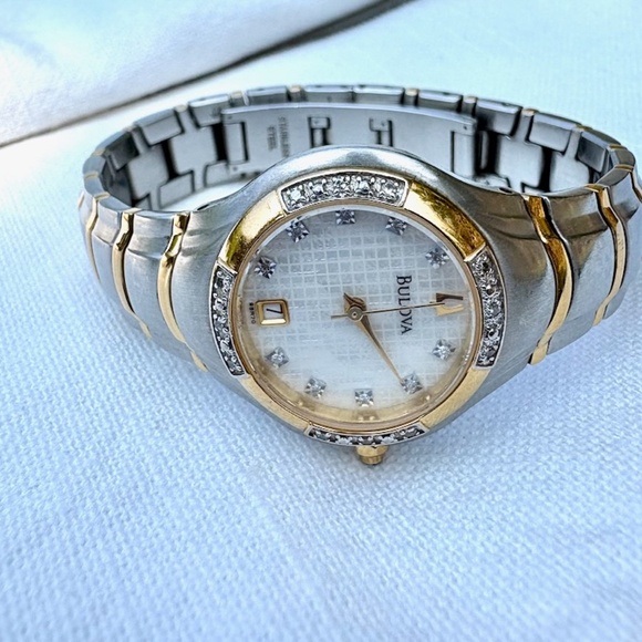 Bulova Classic Women\'s Two Tone Diamond Watch